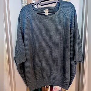 Chico's Blue Dolman Sleeve Sweater